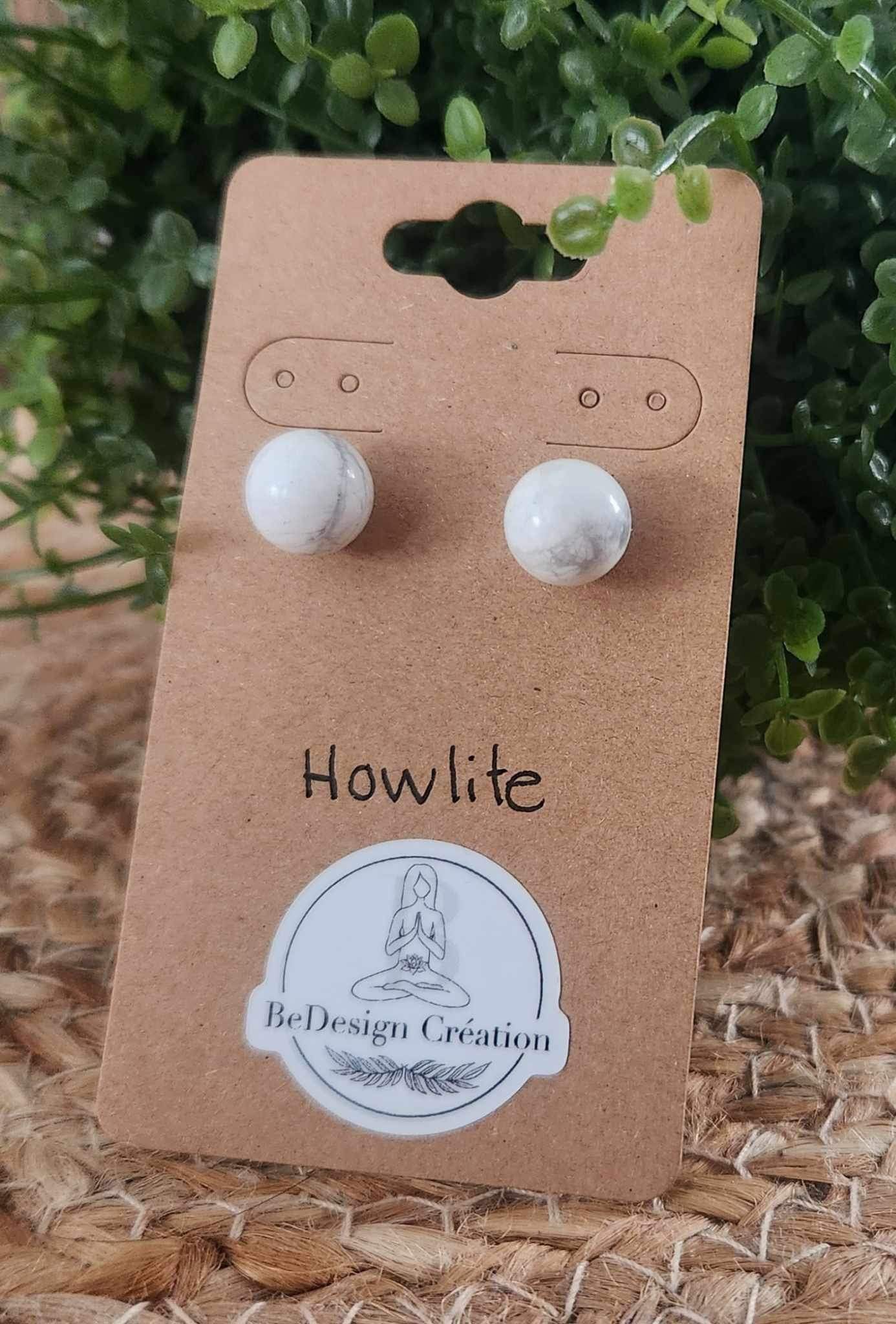 Boucles d’oreilles Howlite