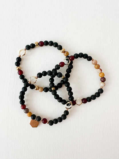 Élément - FEU (Trio de bracelets)