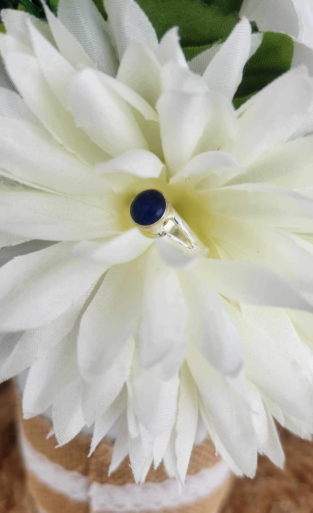 Bague Lapis Lazuli rond - petit