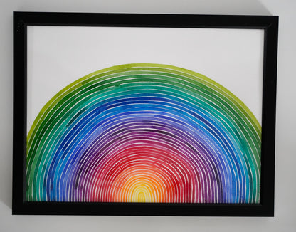 Oeuvre imprimée - Aquarelle Arc-en-ciel
