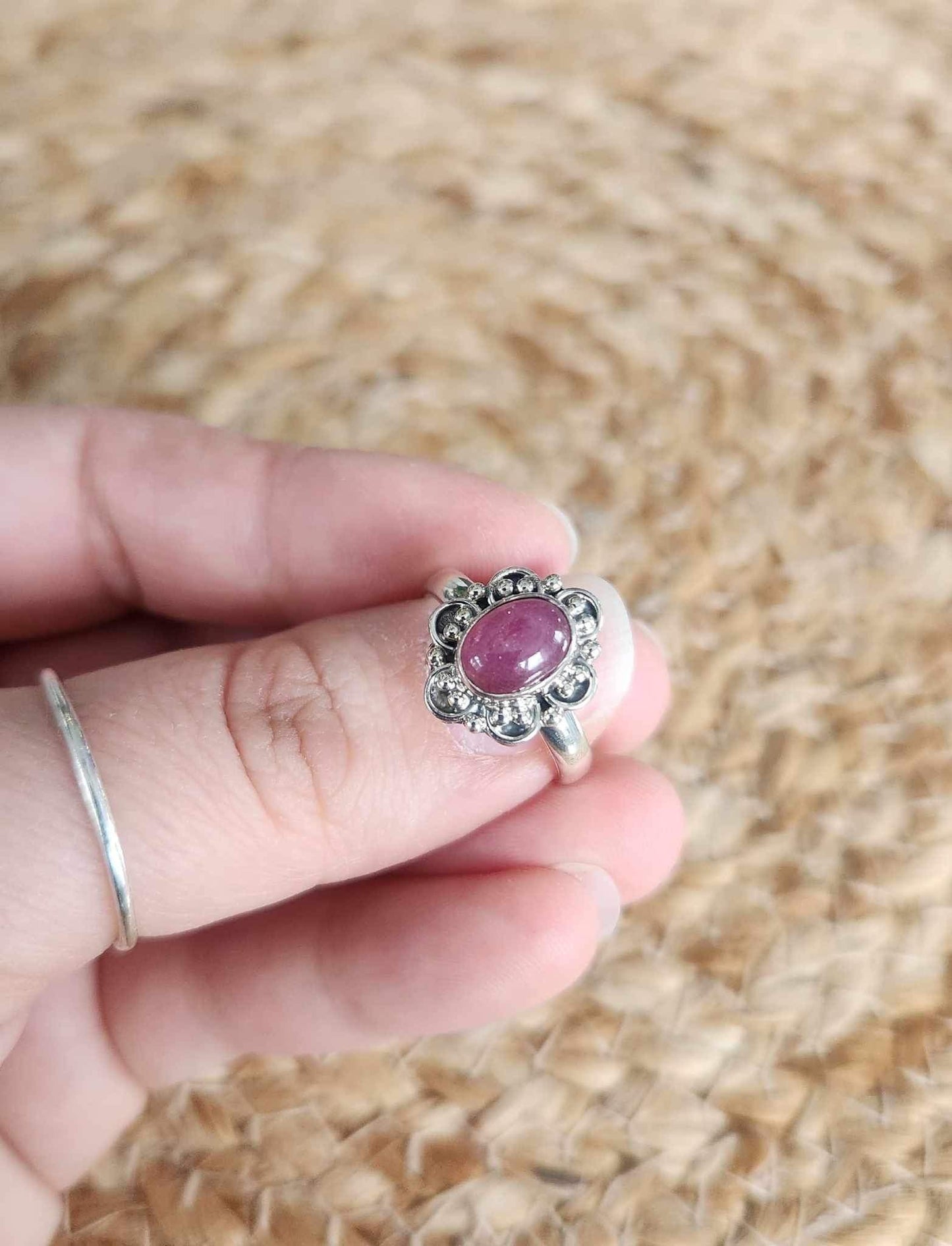 Bague Rubis fleur