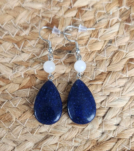 Boucles d’oreilles Lapis Lazuli simple