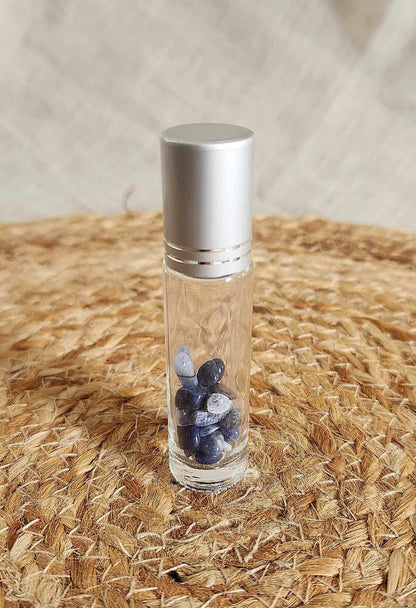 Roll-on avec pierres pour huile essentielle