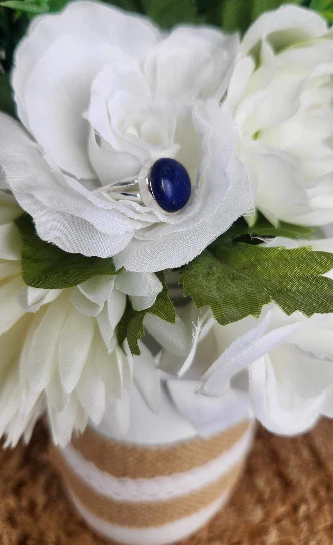 Bague Lapis Lazuli rond - grand