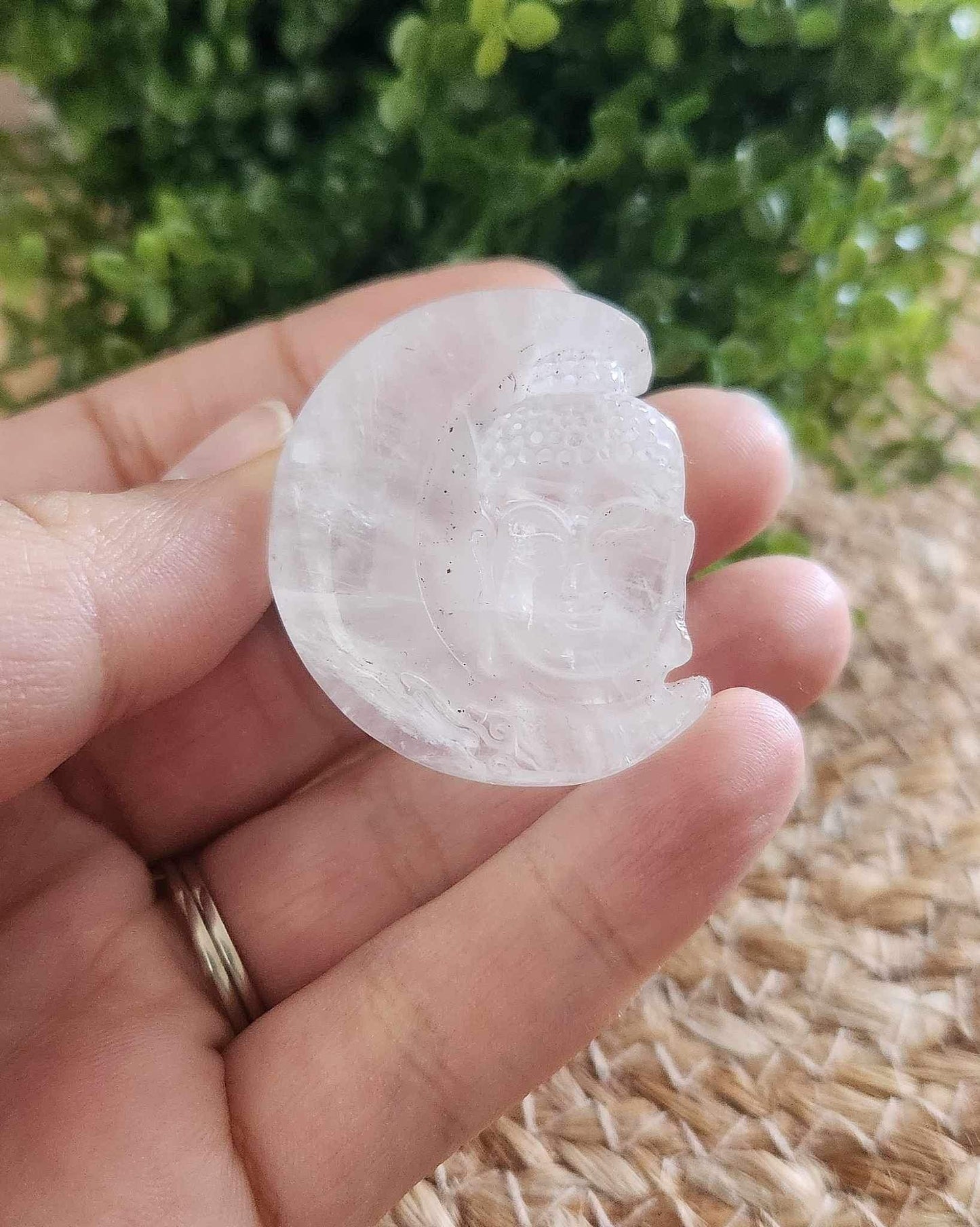 Bouddha lune Quartz clair