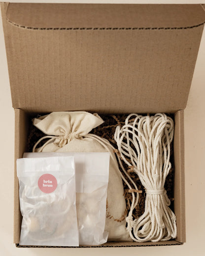 Coffret créatif - Ensemble de fabrication de suspension pour plante en perle de bois