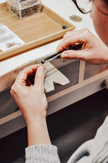 Boucles d’oreilles - Perles C60 (Shungite)