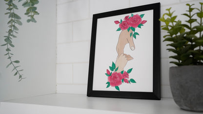 Oeuvre imprimée - Main adulte/enfant - accompagnement