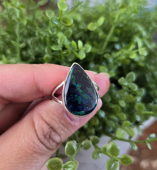 Bague Azurite Malachite