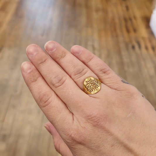 Bague Arbre de vie gold