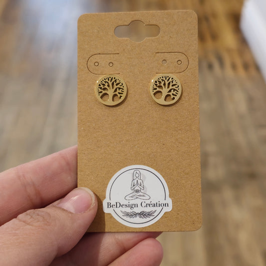 Boucles d’oreilles Arbre de vie gold