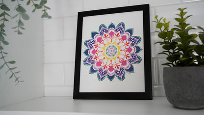 Oeuvre imprimée - Mandala multicolor