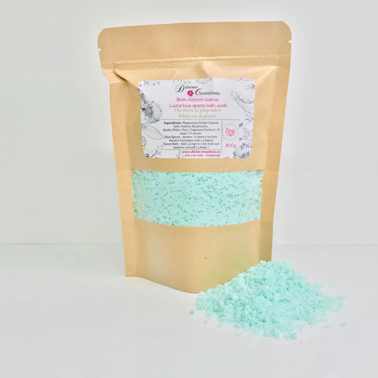 Sel de bain - Thé blanc et gingembre