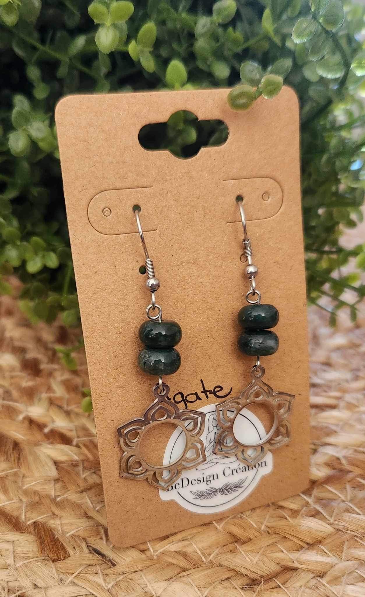 Boucles d’oreilles Fleur Agate