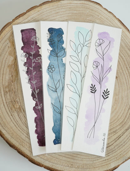 Signets en aquarelle - Floral