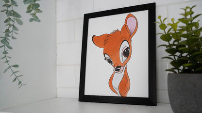 Oeuvre imprimée - Bambi style aquarelle