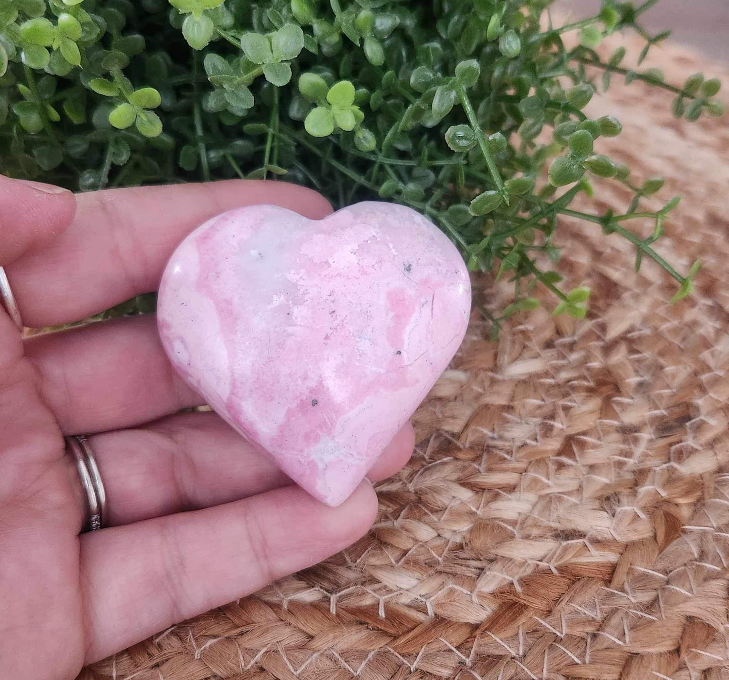 Coeur en Rhodonite du Pérou