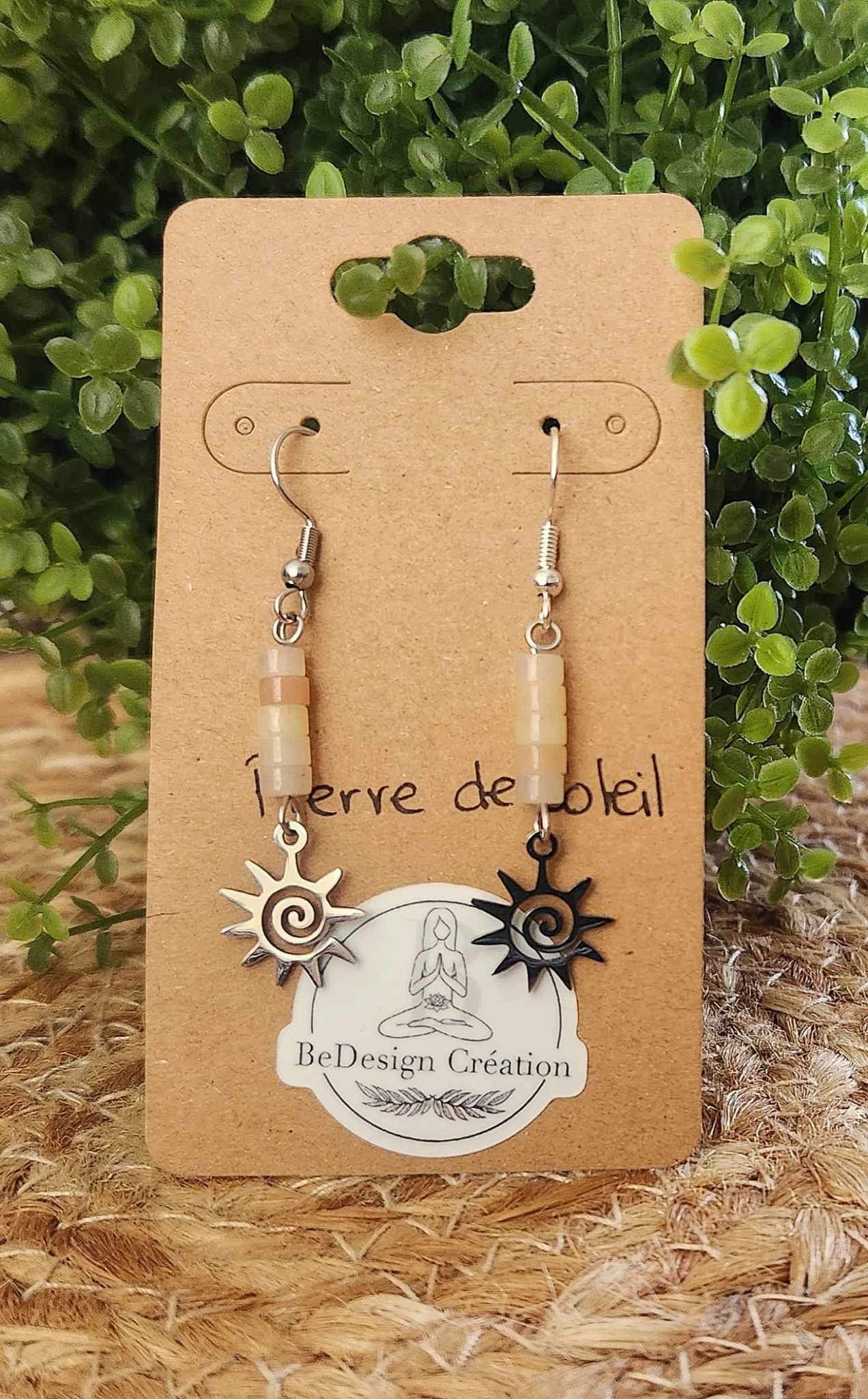 Boucles d’oreilles Soleil Pierre de soleil