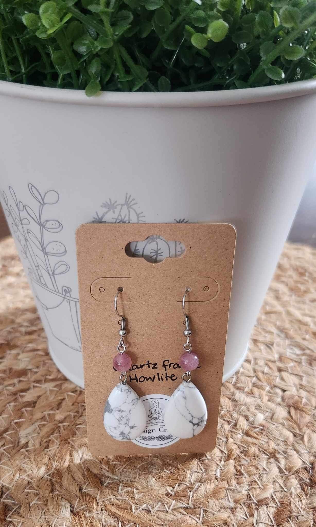 Boucles d’oreilles Howlite