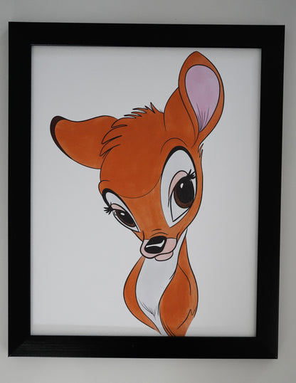 Oeuvre imprimée - Bambi style aquarelle
