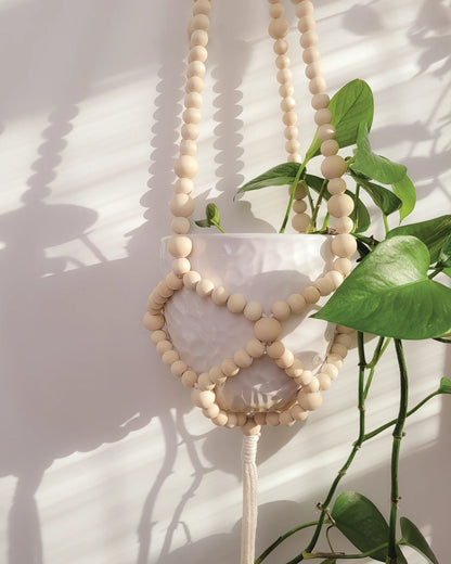 Coffret créatif - Ensemble de fabrication de suspension pour plante en perle de bois