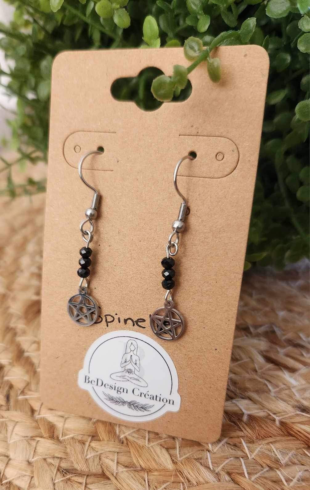 Boucles d’oreilles Pentacle Spinelle