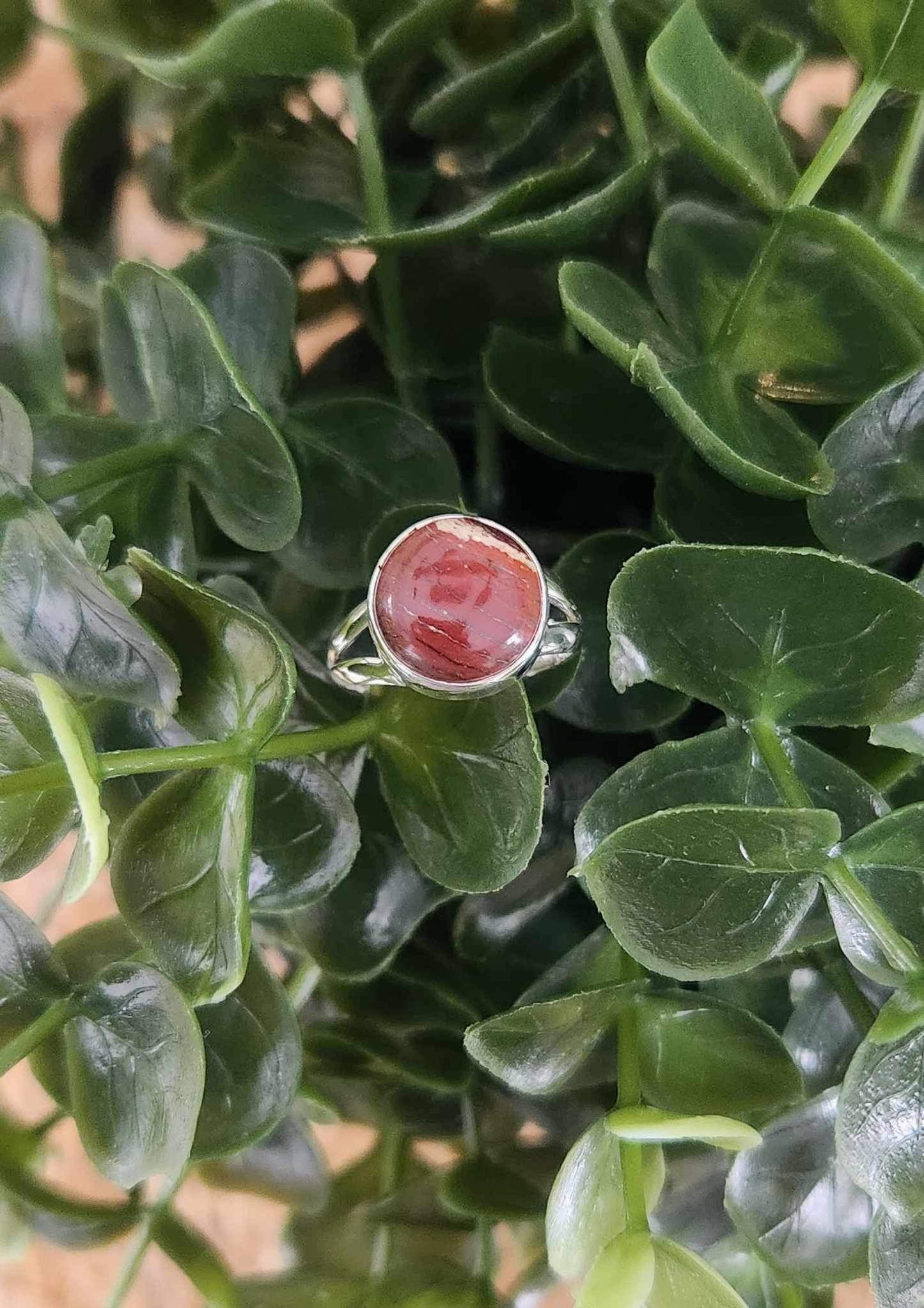 Bague Jaspe rouge