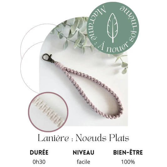 Ensemble : Lanière à noeuds plat