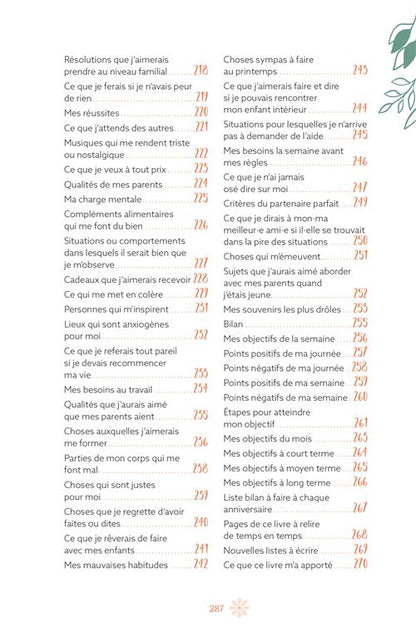 Mon carnet d’autothérapie - 222 listes pour : apprendre à mieux vous connaître, surmonter vos blocages et prendre soin de vous