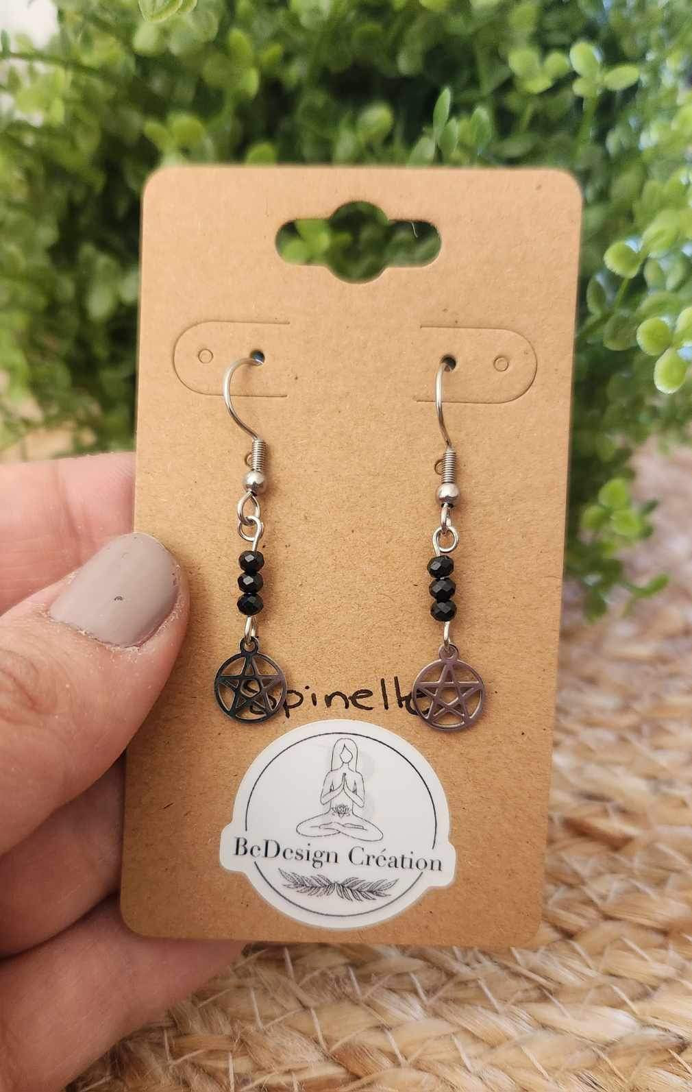 Boucles d’oreilles Pentacle Spinelle