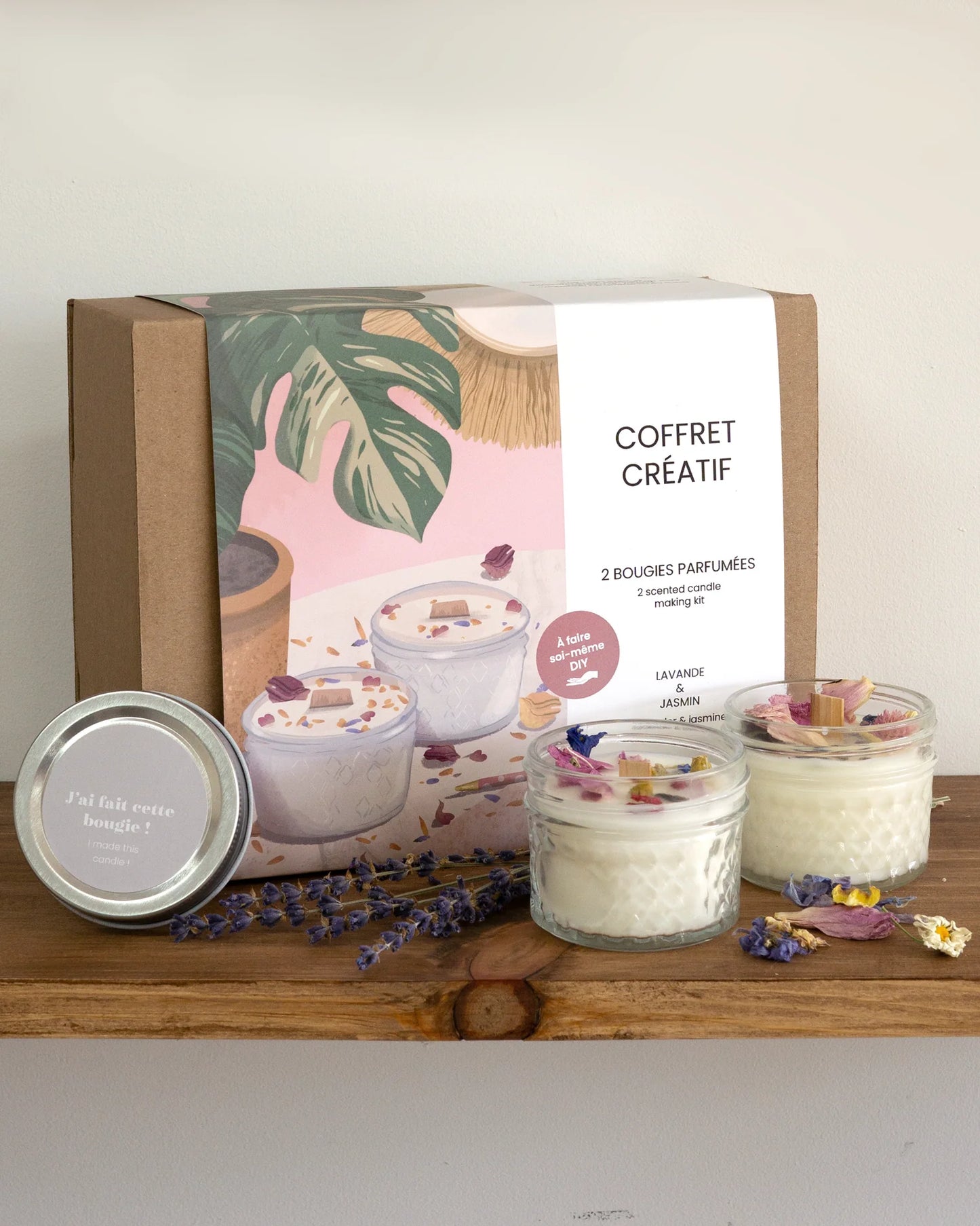 Coffret créatif - Ensemble de fabrication de bougies florales