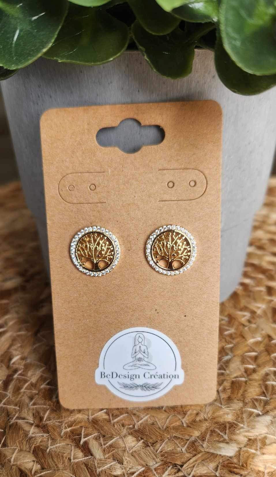 Boucles d’oreilles Arbre de vie gold