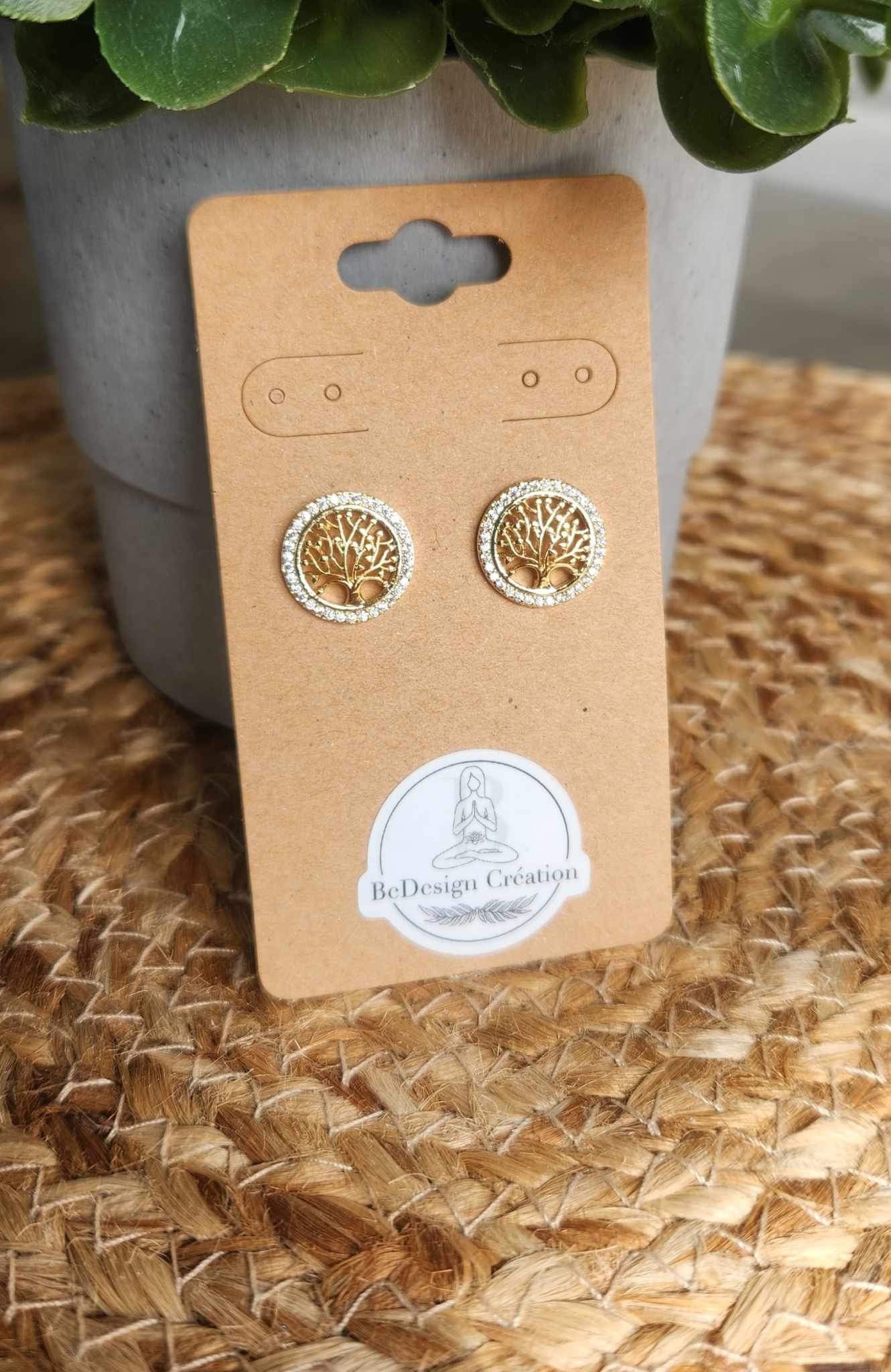 Boucles d’oreilles Arbre de vie gold