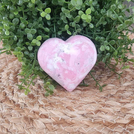 Coeur en Rhodonite du Pérou