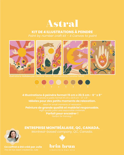 Coffret créatif - kit de peinture à numéro Ambiance Astral