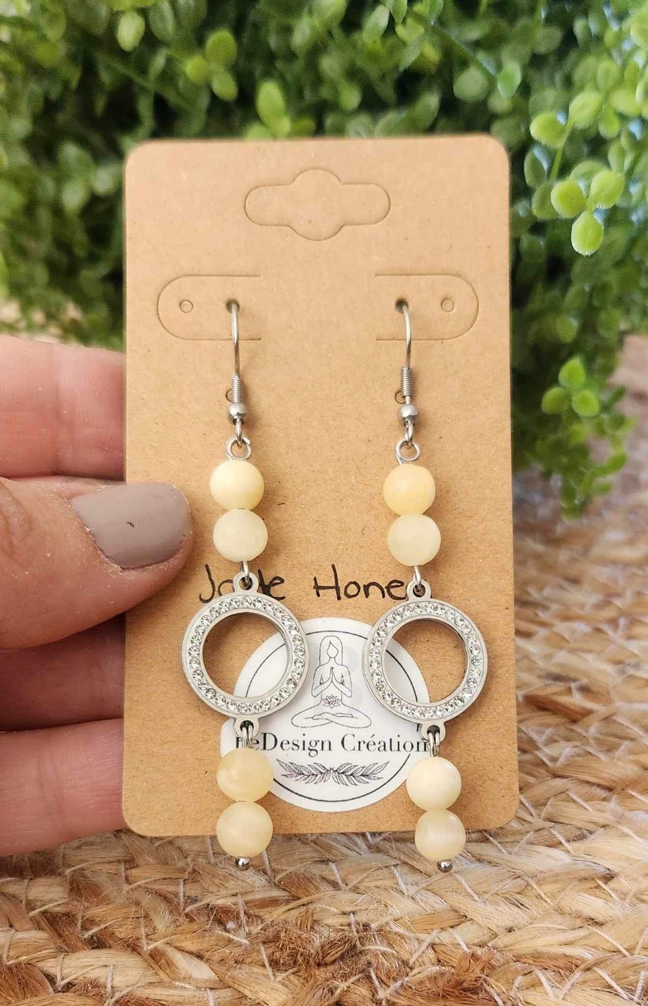 Boucles d’oreilles Jade honey