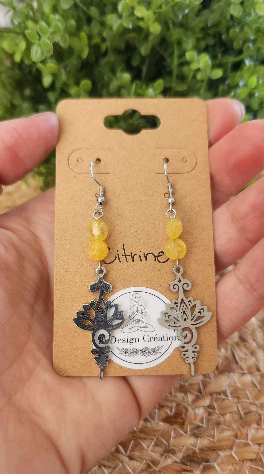 Boucles d’oreilles Unalum Citrine