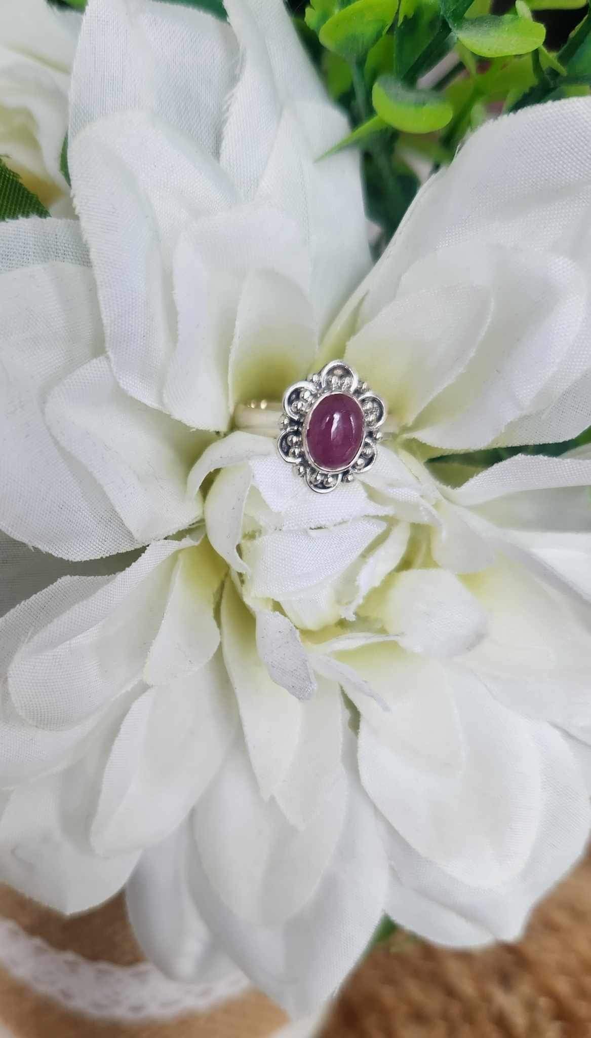 Bague Rubis fleur