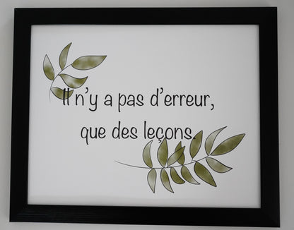 Oeuvre imprimée - Feuillage inspirant - leçons