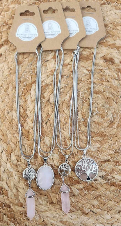 Collier Quartz rose