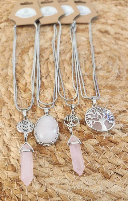 Collier Quartz rose
