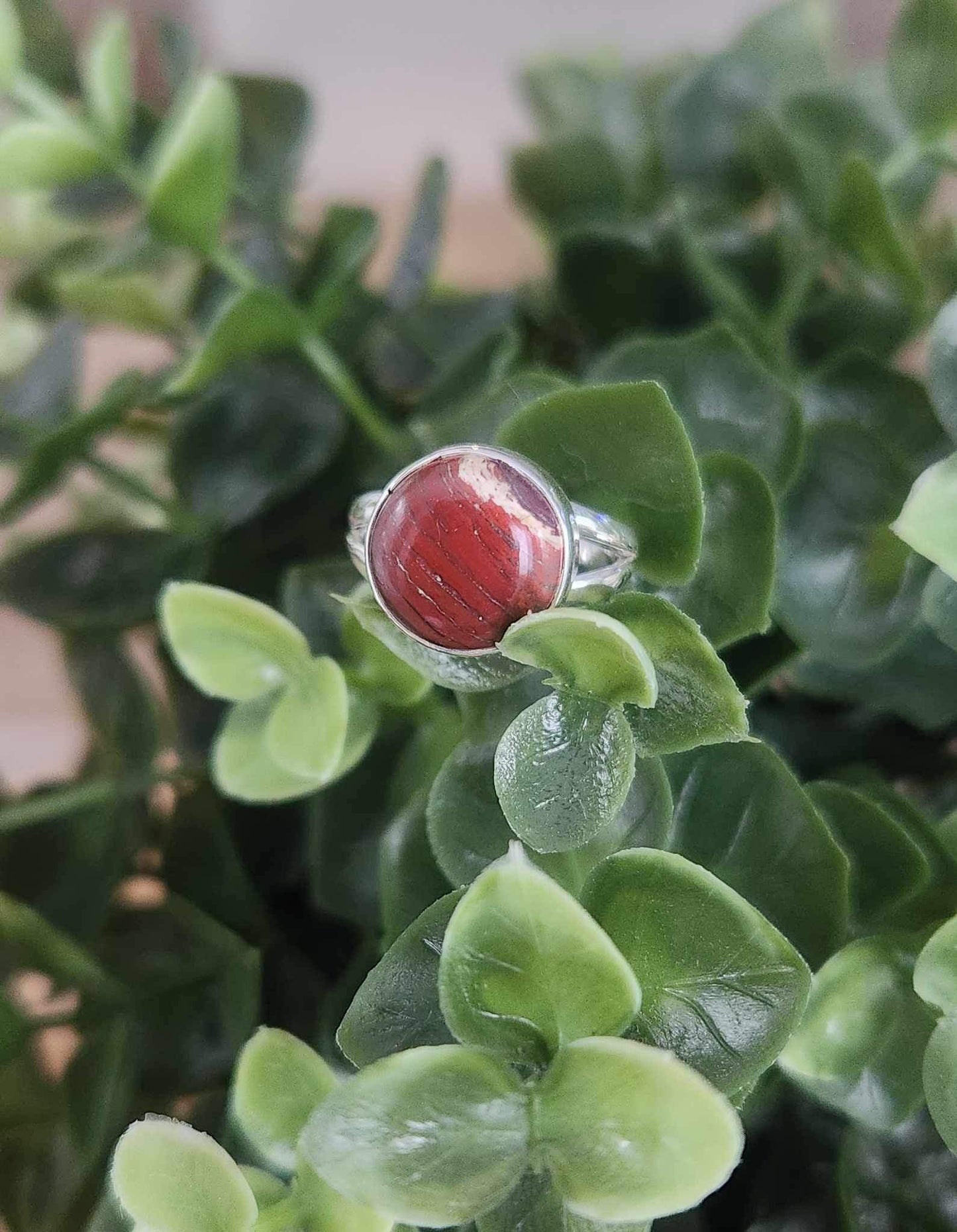 Bague Jaspe rouge