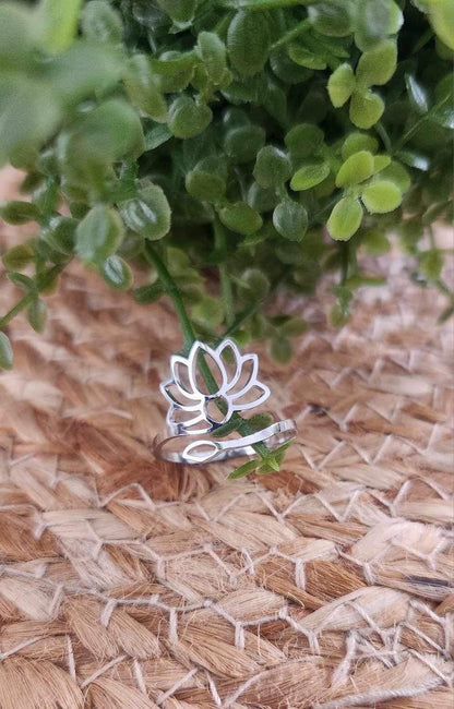 Bague Fleur de lotus ajustable