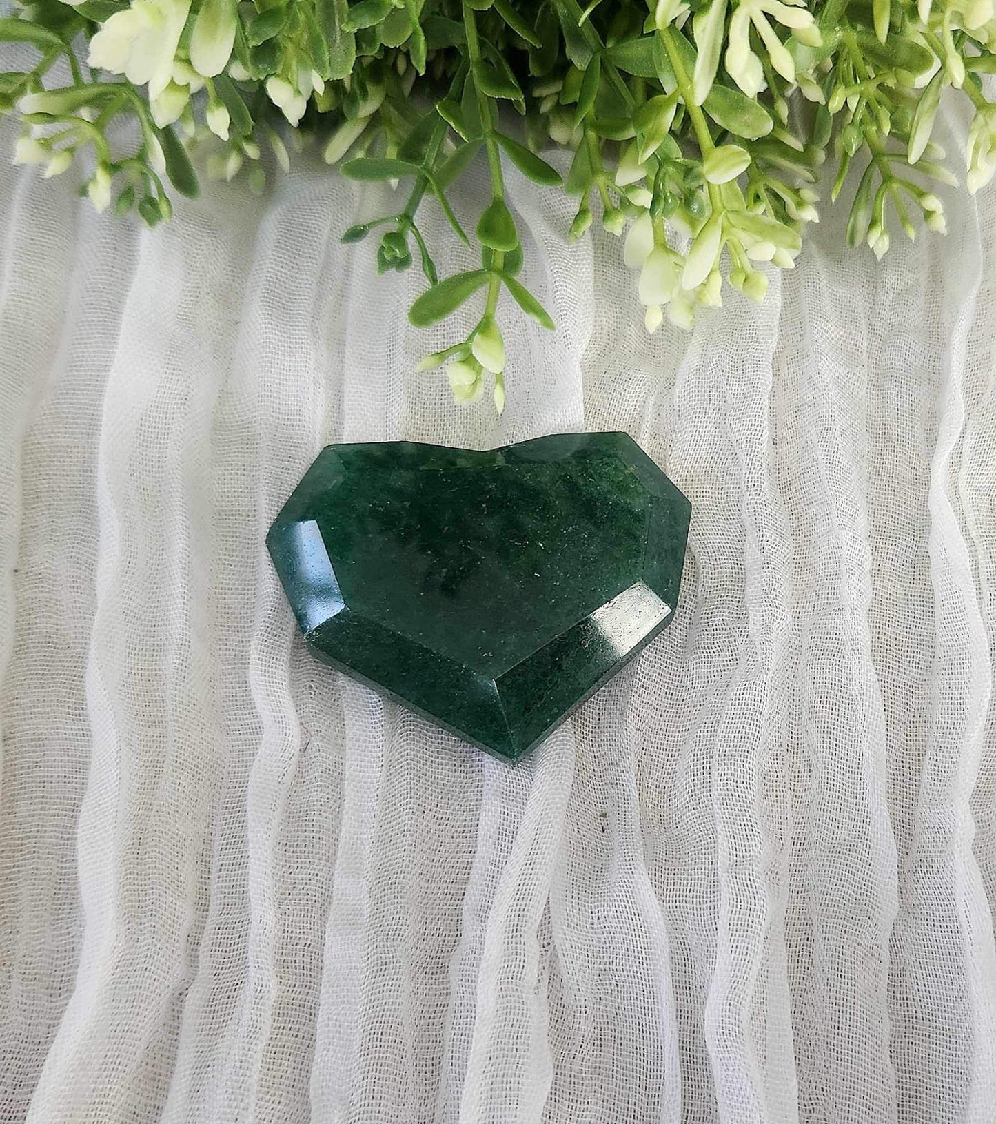 Coeur en Aventurine verte