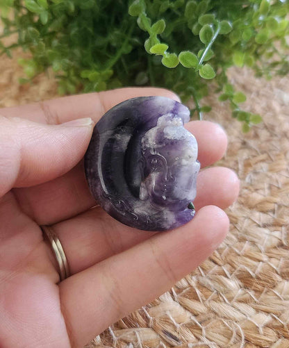 Bouddha lune Améthyste chevron
