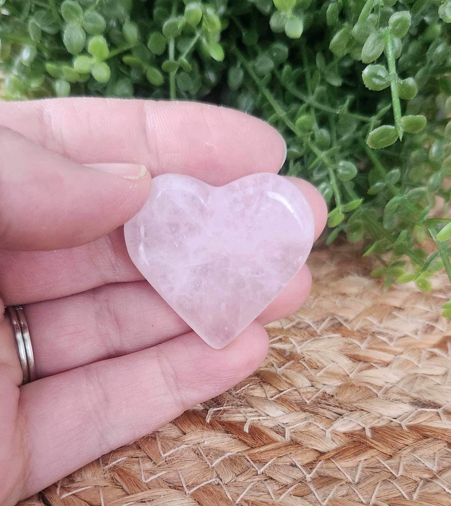 Coeur en Quartz Rose