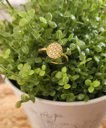 Bague Fleur de vie gold