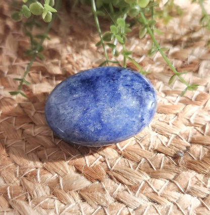 Pierre de paume en Aventurine bleu