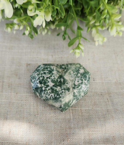 Coeur en Jaspe Green dots