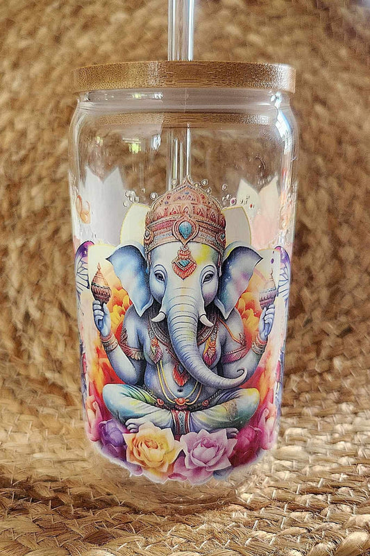 Verre Ganesha/Lotus/Papillon
